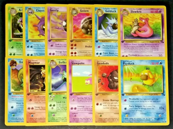 POKEMON 1ST EDITION FOSSIL NON HOLO LOT - SLOWBRO PSYDUCK ARBOK + 9 MORE - Image 1