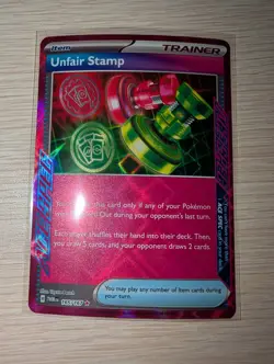 Unfair Stamp 165/167 - ACE SPEC Rare - Twilight Masquerade - Pokemon Trainer NM - Image 1
