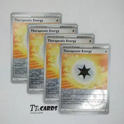 Therapeutic Energy 193/193 REVERSE HOLO x4 Playset 4x Pokemon S&V Paldea Evolved - Image 1