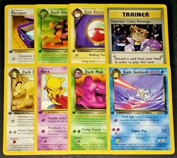 POKEMON 1ST EDITION TEAM ROCKET NON HOLO LOT - DARK GOLDUCK + DARK MUK + 6 MORE - Image 1