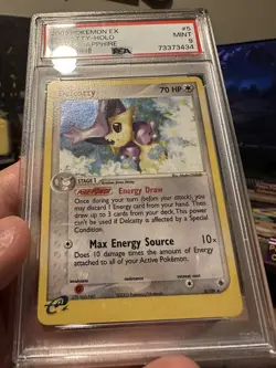 Pokemon TCG Delcatty EX Ruby and Sapphire #5 Holo Rare PSA 9 HOLO Bleed Swirl!!! - Image 2
