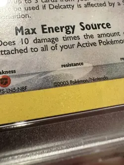 Pokemon TCG Delcatty EX Ruby and Sapphire #5 Holo Rare PSA 9 HOLO Bleed Swirl!!! - Image 4