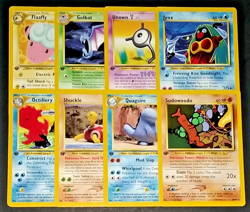 POKEMON 1ST EDITION NEO REVELATION NON HOLO LOT - SUDOWOODO JYNX QUAGSIRE + 5 - Image 1