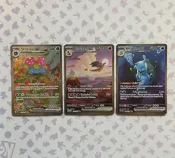 Pokemon TCG Lot Of 3 SARs - SV:151 - Venusaur 198, Charizard 199, Blastoise 200 - Image 1