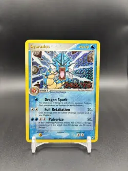 GYARADOS 2005 POKEMON EX DEOXYS REVERSE HOLO STAMPED 8/107 Q1468 - Image 1