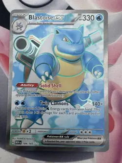 Blastoise ex 184/165 - Scarlet Violet 151 English Full Art Pokemon TCG - Image 1