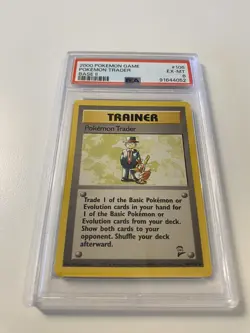 Pokemon Trader (77/102) PSA 9 Mint (1999) Pokemon TCG Unlimited Base set - Image 1