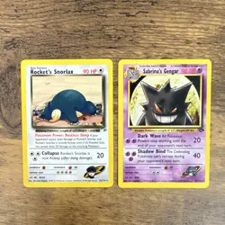 Pokemon Rocket's Snorlax & Sabrina's Gengar Gym Challenge NM Snorlax/ LP Gengar - Image 1