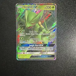 Pokemon TCG Sceptile GX 22/214 SM Lost Thunder Ultra Rare Holo Full Art 230HP - Image 1