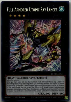 Full Armored Utopic Ray Lancer Secret Rare Battles of Legend: Terminal Revenge B - Image 1