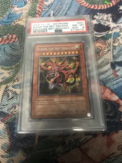 2003 YU-GI-Oh! GBI-001 Slifer the Sky Dragon Secret Rare PSA 8 - Image 1
