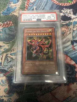 2003 YU-GI-Oh! GBI-001 Slifer the Sky Dragon Secret Rare PSA 8 - Image 2