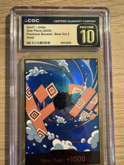 CGC Pristine 10 Don!! Jinbe Gold One Piece Best Vol.2 Premium Booster - Image 2