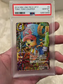 POP 5 PSA 10 Vintage 2014 One Piece Tony Tony Chopper #08 OP17 Japanese Carddass - Image 1