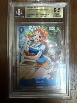 2024 ONE PIECE PRB-01 NAMI P-053 (P) FULL ART ENGLISH BGS 9.5 GEM MINT - Image 1