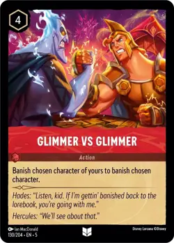 Glimmer vs Glimmer 130/204 Shimmering Skies Non Foil Disney Lorcana - Image 1