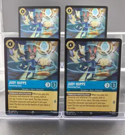 Disney Lorcana Judy Hopps - Uncovering Clues 156/204 Whispers Well SR 4 Cards - Image 1