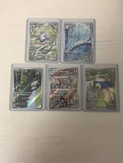 Pokemon Japanese AR Lot Psyduck Snorlax Nidoking Vaporeon Machoke + ex Cards - Image 5