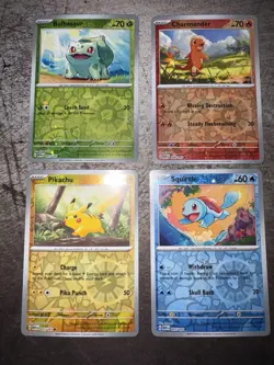 Costco 151 Mini Tin Promo Cards - 4× Cosmo Reverse Holo Card Set - Pokemon - NM - Image 1