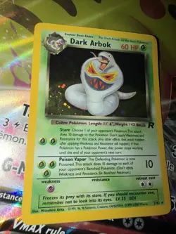 Dark Arbok Rare Holo Pokemon Card Team Rocket 2/82 Basic 1999 Holographic - Image 1