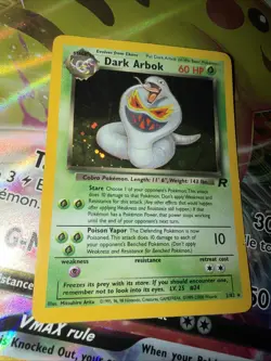 Dark Arbok Rare Holo Pokemon Card Team Rocket 2/82 Basic 1999 Holographic - Image 2