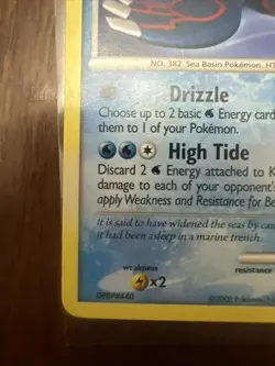 Pokemon DP Legends Awakened Kyogre Card 32/146 Regular LP Condition - Image 4