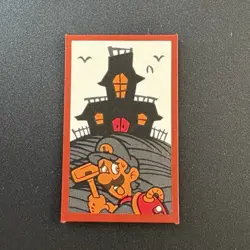 Luigi Super Mario Bros HANAFUDA JAPAN playing CARD Nintendo Red M420 - Image 1