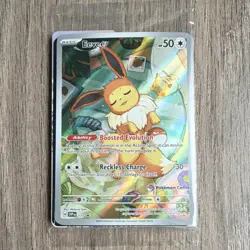 Pokemon Eevee 173 Scarlet & Violet Promo Pokemon Center Holo Card Booster - Image 3