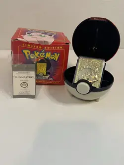 1999 POKEMON LTD EDITION 23K GOLD-PLATED TRADING CARD - JIGGLYPUFF - DAMAGED BOX - Image 2