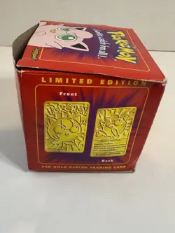 1999 POKEMON LTD EDITION 23K GOLD-PLATED TRADING CARD - JIGGLYPUFF - DAMAGED BOX - Image 5