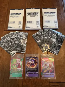 Digimon Card Game Bundle Promo Cards Sealed Packs Tournament Kits Sealed Lot - Image 1