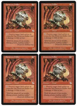 Dwarven Driller x4 4x 2002 Judgment PLAYSET Red Uncommon Creature MTG NM AZ1 - Image 1