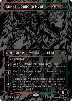 Foil - Lukka, Bound to Ruin (Oil Slick Raised Foil) - 363 / NM / English MTG - Image 1