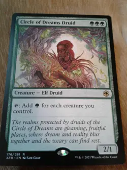 x1 Circle of Dreams Druid AFR MTG 176/281 RARE M/NM 1x - Image 1