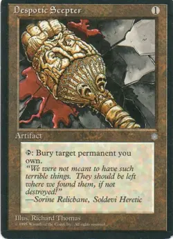 MTG: Ice Age: Despotic Scepter: Lightly Played Condition - Image 1