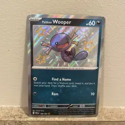 Paldean Wooper Shiny Rare SV: Paldean Fates 180/091 Holo - Pokemon 2024 - NM - Image 1
