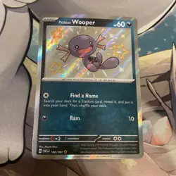 Paldean Wooper Shiny Rare SV: Paldean Fates 180/091 Holo - Pokemon 2024 - NM - Image 3