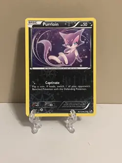 Purrloin RC13/RC25 Radiant Collection Legendary Treasures 2013 Holo Pokemon- NM - Image 1
