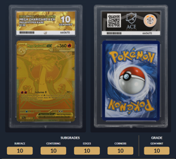 Pokemon Mega Charizard X EX Mega Hyper Rare 130/094 ACE 10 PERFECT SUBGRADES - Image 3