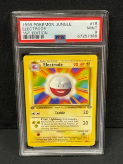 1999 POKEMON JUNGLE 1ST EDITION RARE NON HOLO #18 ELECTRODE PSA MINT 9 SET BREAK - Image 1
