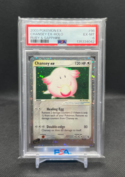 CHANSEY EX RUBY & SAPPHIRE HOLO POKEMON 96/109 - PSA 6 EX-MT - Image 1