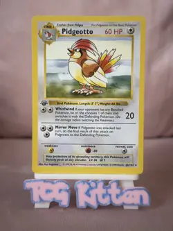 Pidgeotto Base Set Shadowless 22/102 1st Edition WOTC - Pokemon - LP - TCGKITTEN - Image 1
