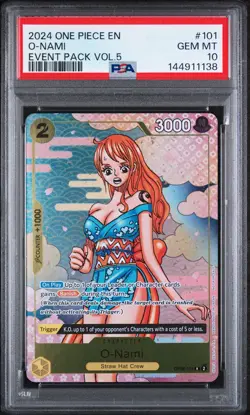 2024 ONE PIECE EVENT PACK VOL.5 #101 O-NAMI PSA 10 - Image 1