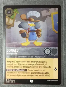 Carte LORCANA FR - Chapitre 1 177/204 Donald - ✨FOIL✨Neuf - Image 1