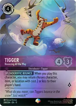 Tigger - Bouncing All the Way EPIC 208/204 Winterspell HOLOFOIL Disney Lorcana - Image 1