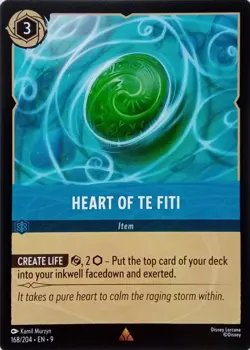 168/204 HEART OF TE FITI EN9 RARE DISNEY LORCANA CARD - Image 1