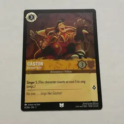 Gaston 8/204 Disney Lorcana Rise of the Floodborn Uncommon Cold Foil Card NM - Image 1