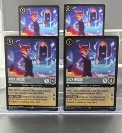 Disney Lorcana Nick Wilde - Persistent Investigator 187/204 Whispers Well 4 Card - Image 1