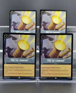 Disney Lorcana Fire the Cannons! 200/204 Fabled Common 4 Cards Set - Image 1