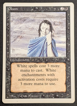 MTG Card - 1x Gloom - Revised (3rd) Edition - NM/LP Vintage Magic The Gathering - Image 1
